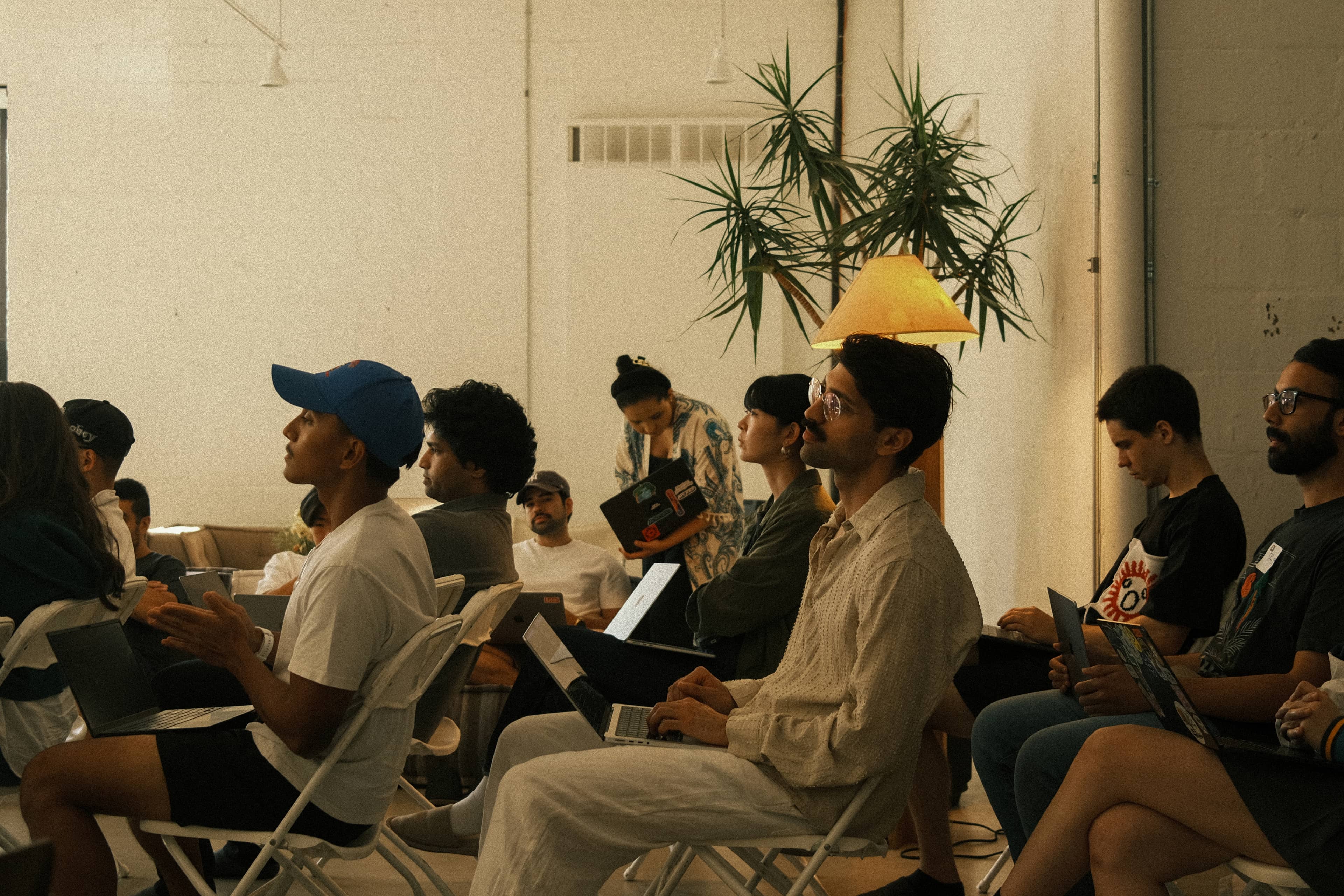 A Cherri Code workshop with attendees following along on their laptops.
